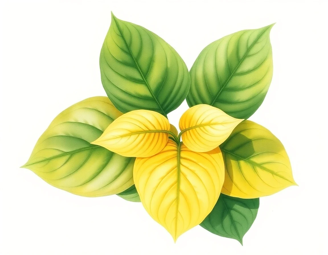 Watercolor illustration of Hosta 'Reversed'