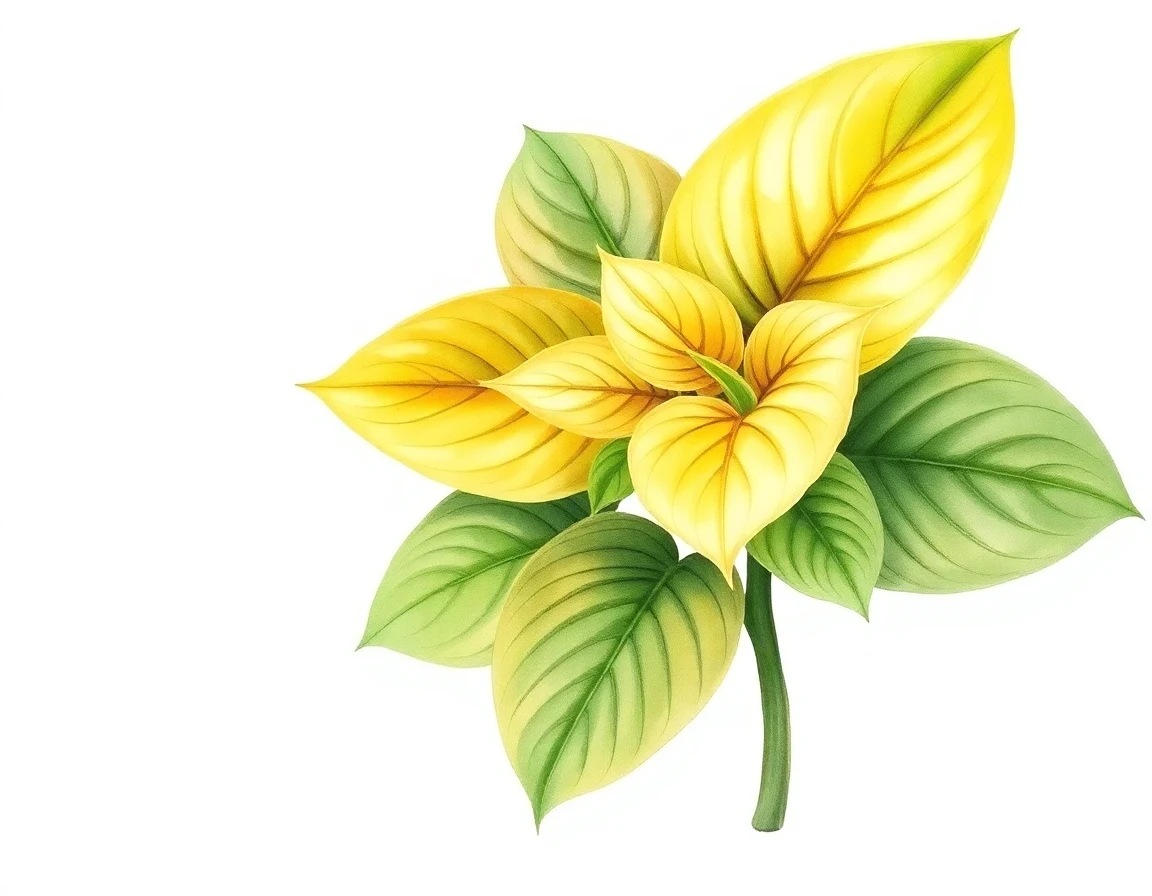 Watercolor illustration of Hosta 'Rich Uncle'