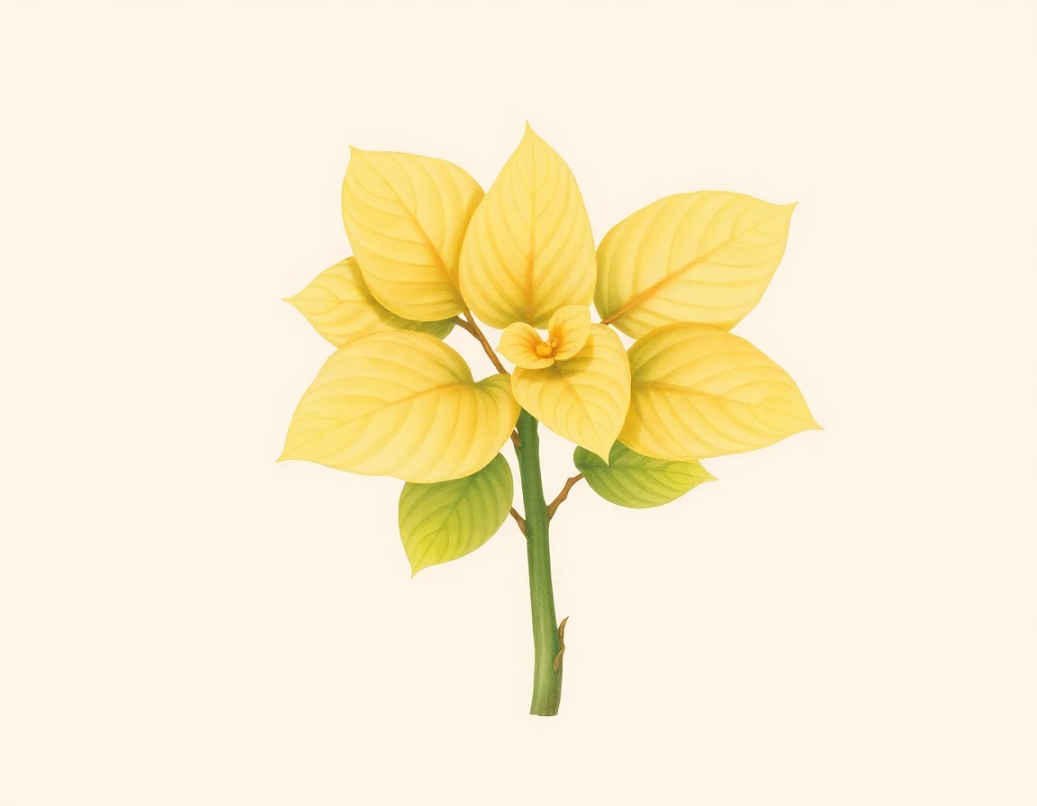 Watercolor illustration of Hosta 'Richland Gold'