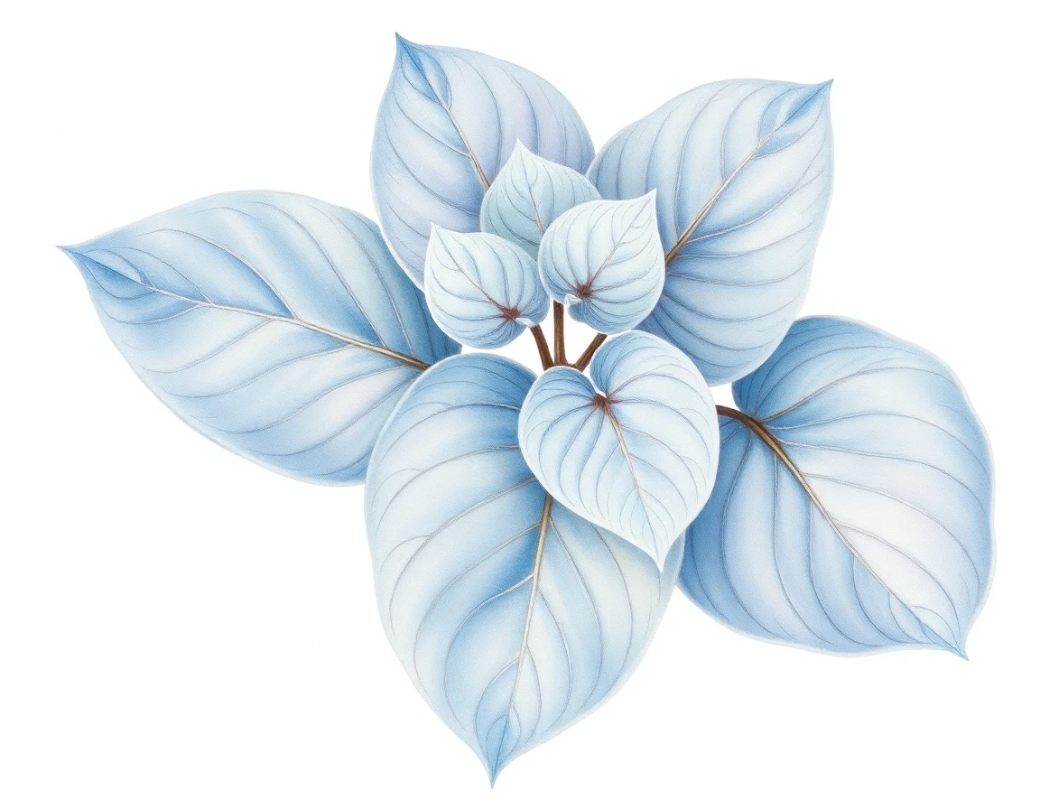 Watercolor illustration of Hosta 'Richland Reward'