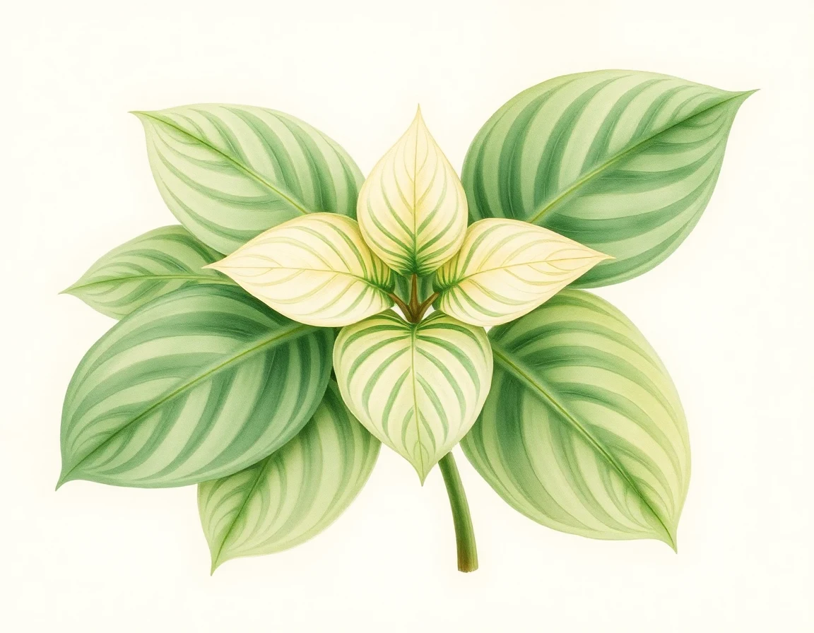 Watercolor illustration of Hosta 'Richland Royal Purple'