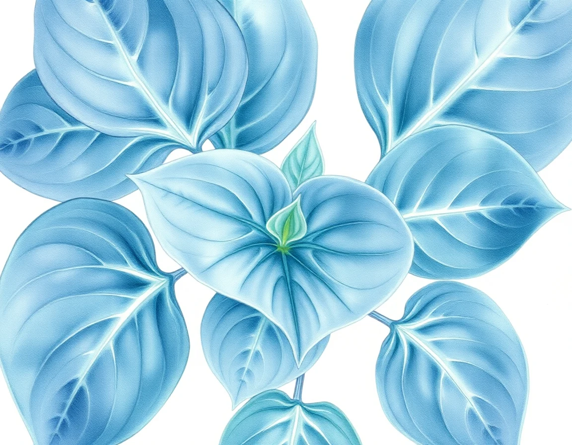 Watercolor illustration of Hosta 'Richland Surprise'