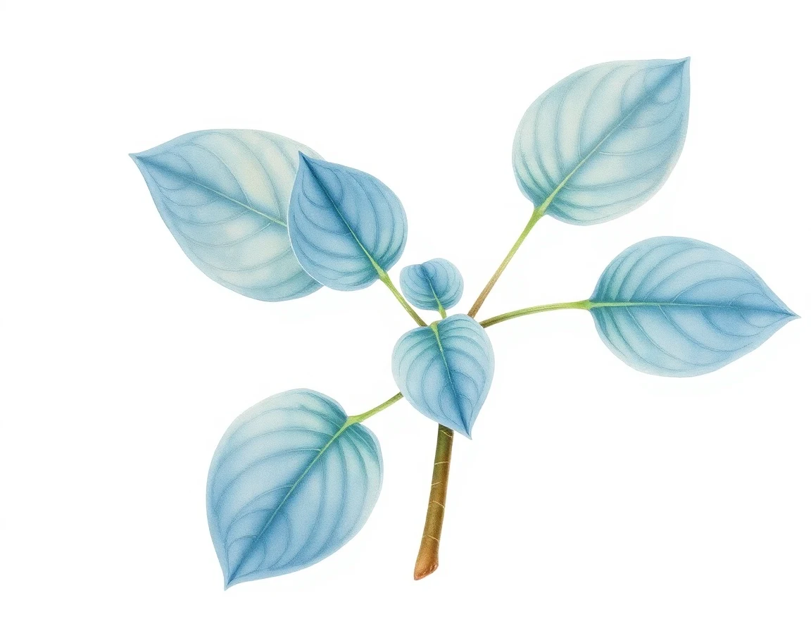 Watercolor illustration of Hosta 'Ripple Effect'