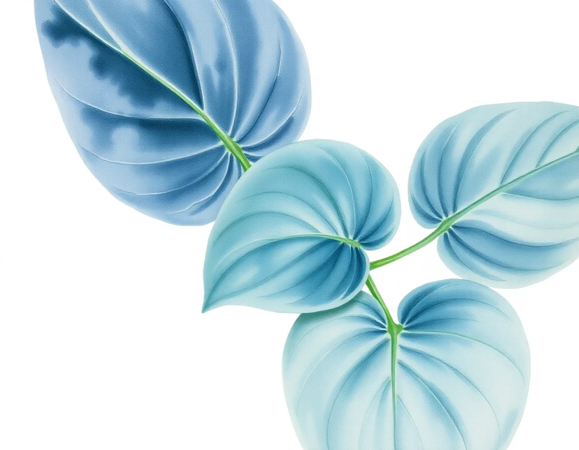 Watercolor illustration of Hosta 'Rising Tide'