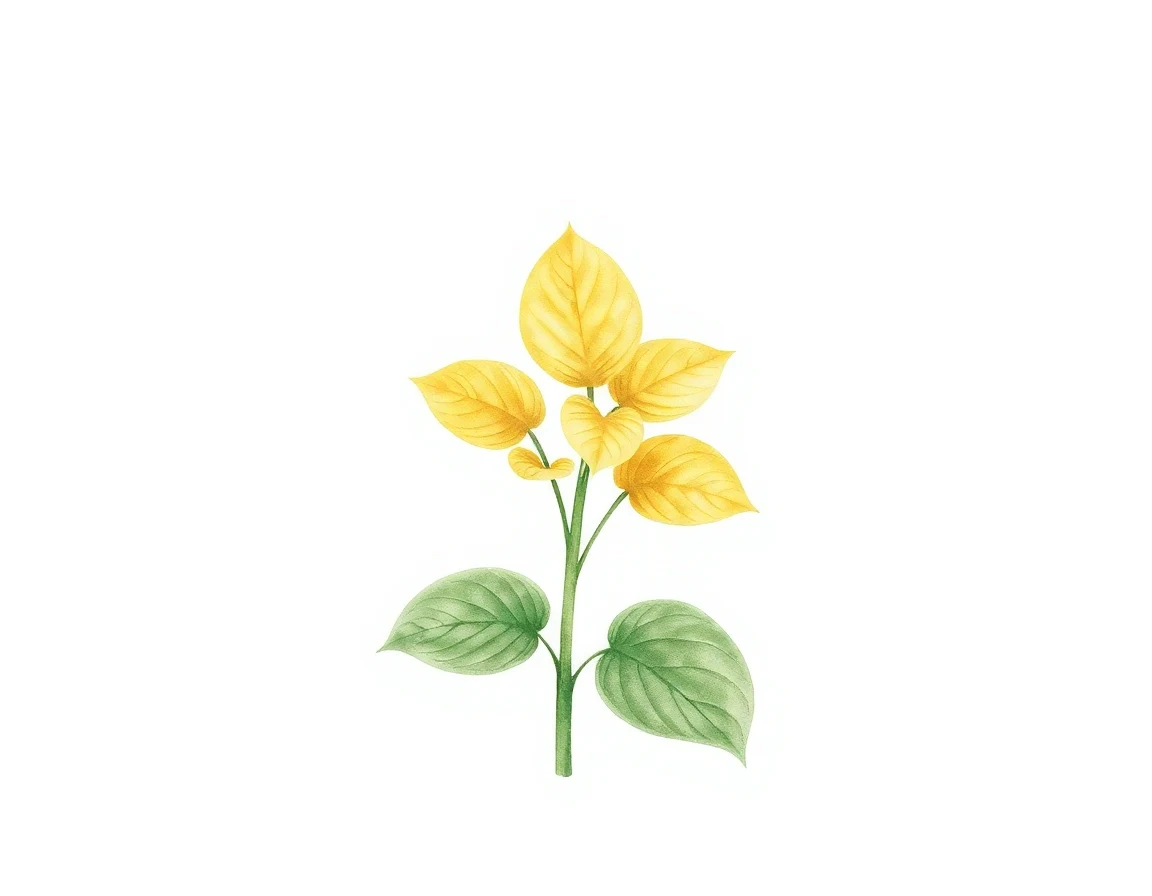Watercolor illustration of Hosta 'Riviera Sunset'