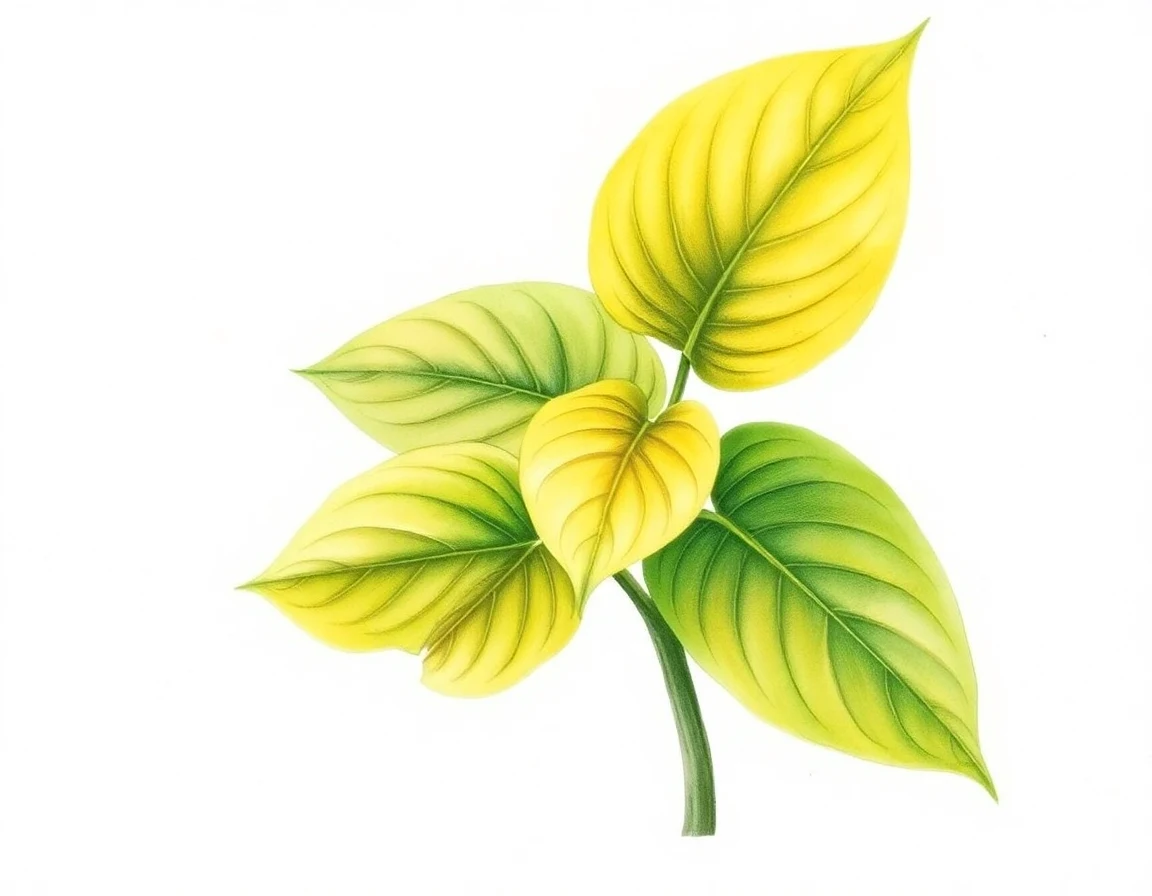 Watercolor illustration of Hosta 'Rix Pix'