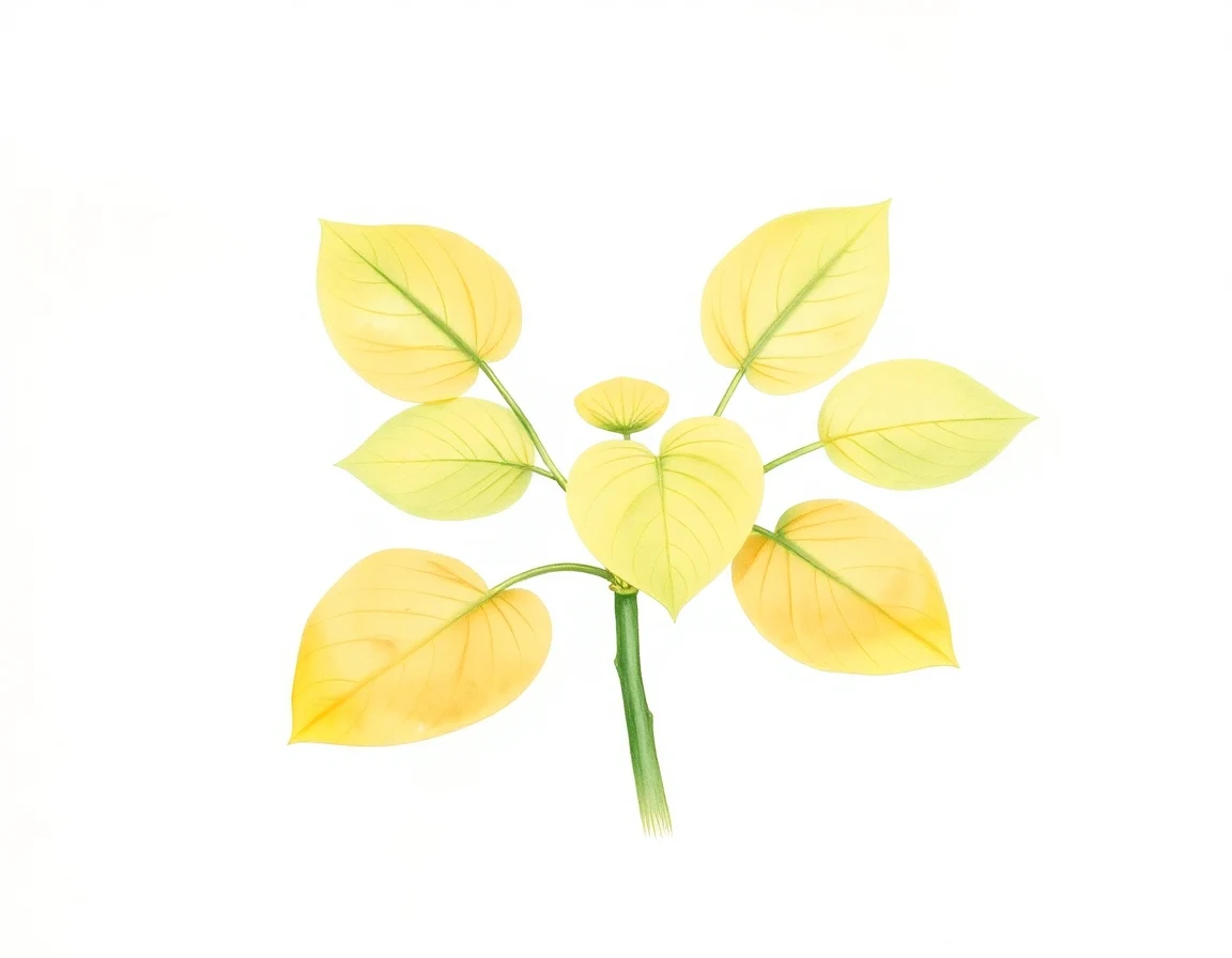 Watercolor illustration of Hosta 'Robyn Duback'