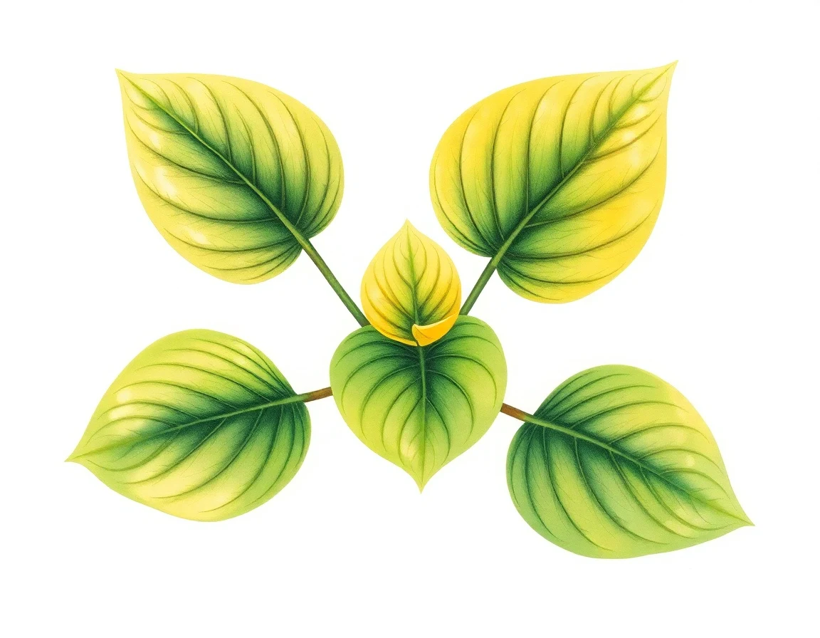Watercolor illustration of Hosta 'Rocket City'
