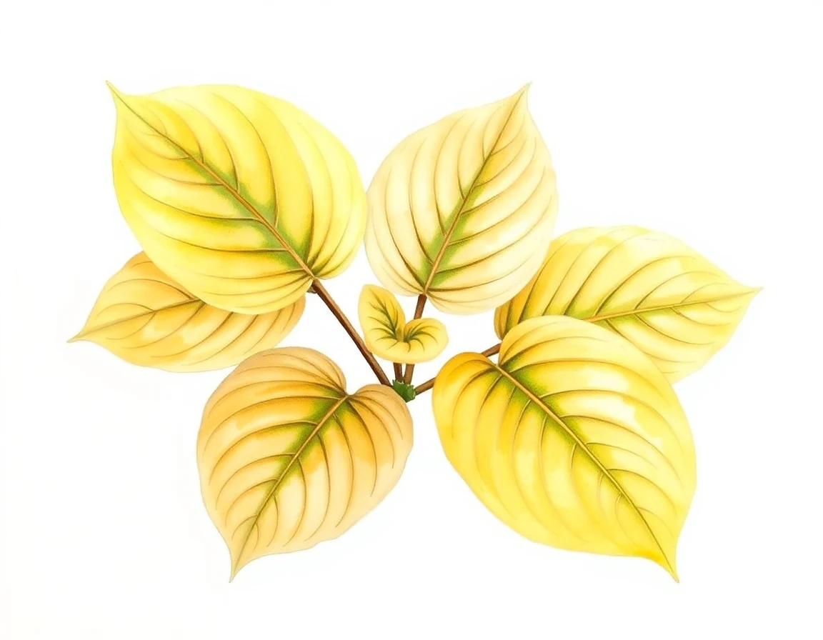Watercolor illustration of Hosta 'Rocky Mountain High'