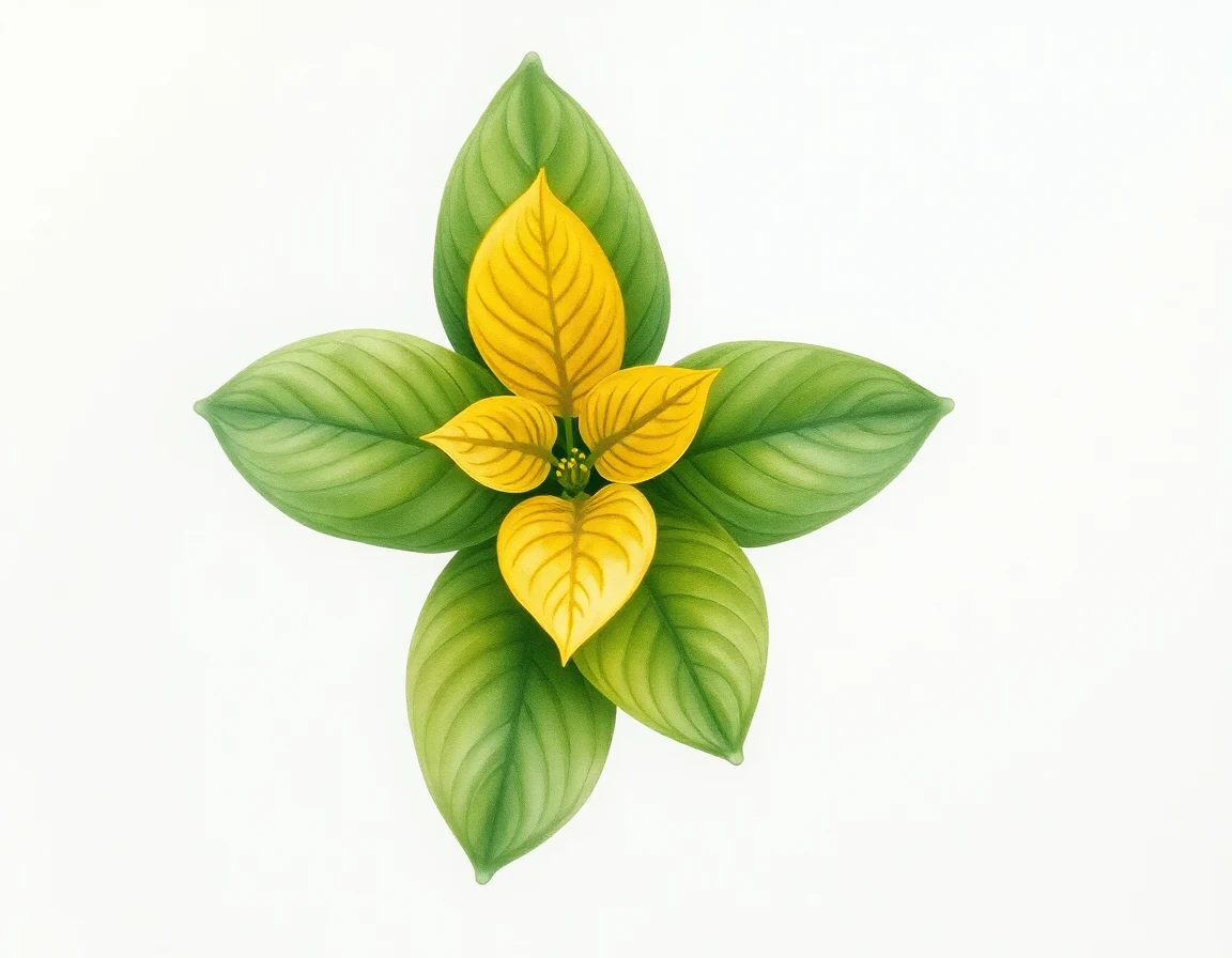 Watercolor illustration of Hosta 'Rosanne'