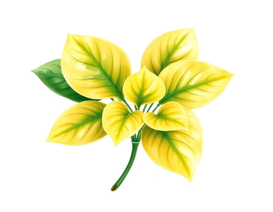 Watercolor illustration of Hosta 'Rosedale Golden Arches'