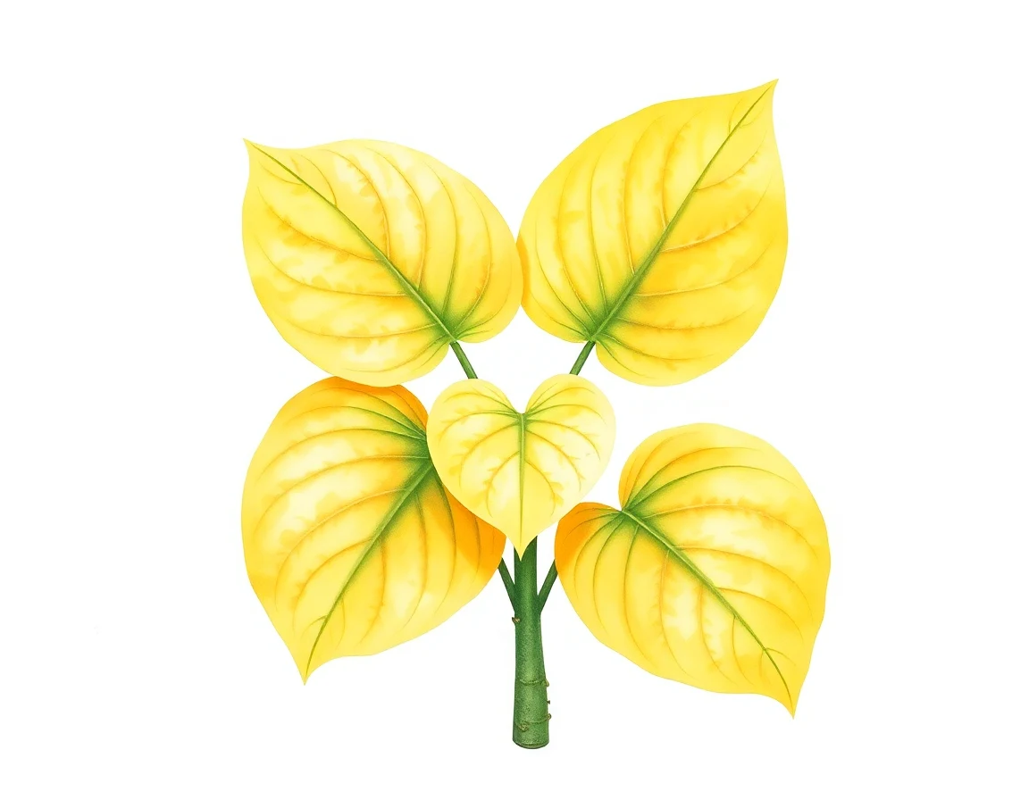 Watercolor illustration of Hosta 'Rosedale Golden Goose'