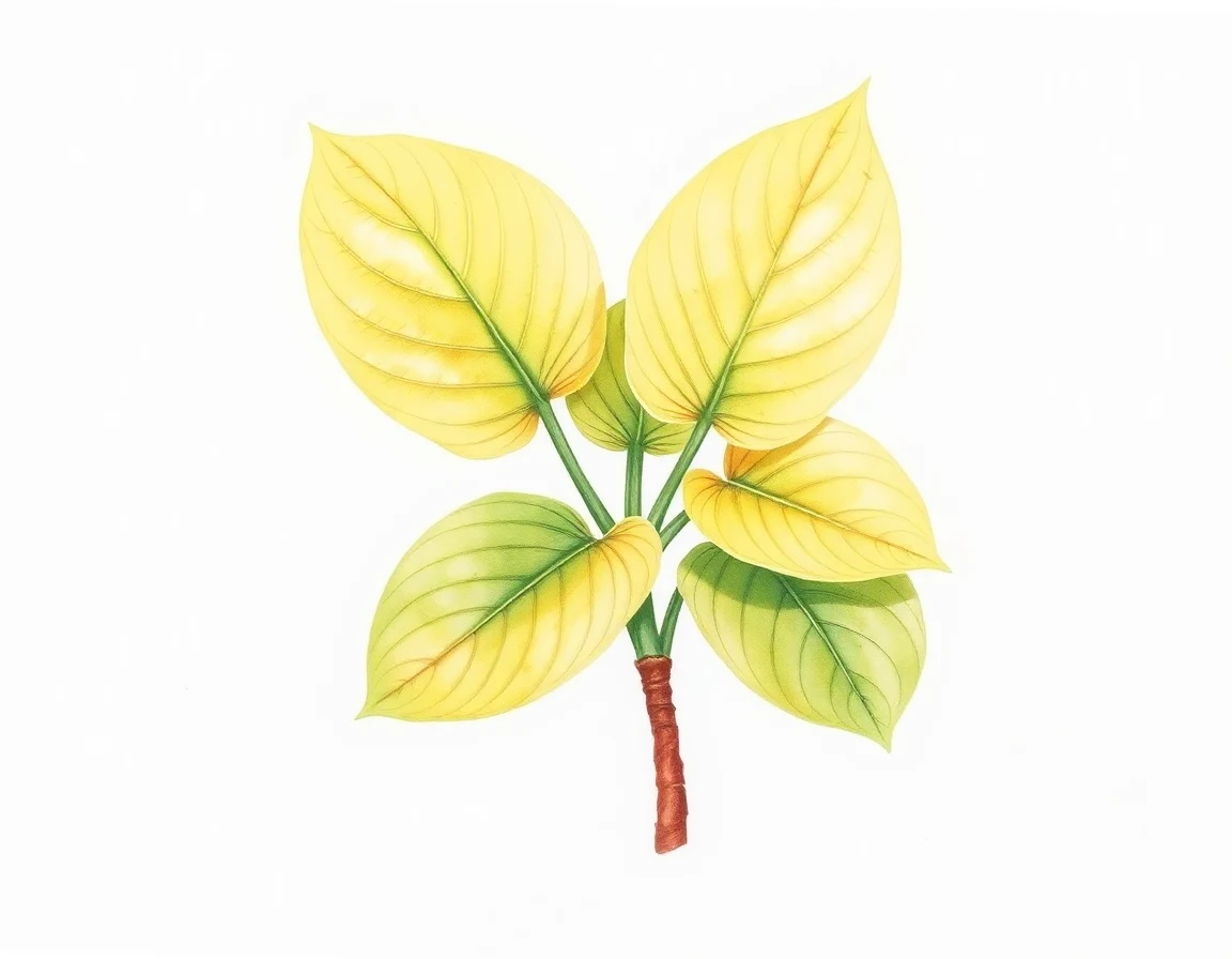 Watercolor illustration of Hosta 'Rosedale Misty Pathways'