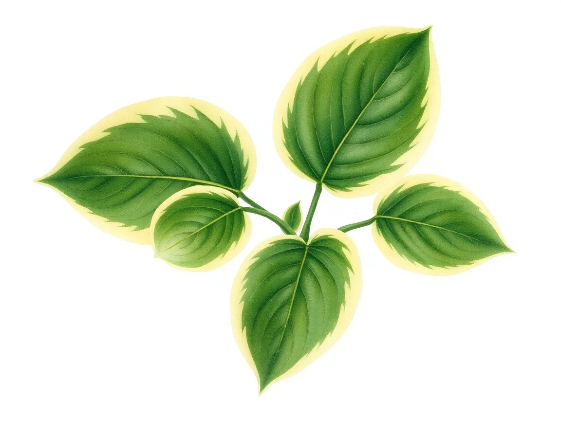 Watercolor illustration of Hosta 'Rosedale My Love'