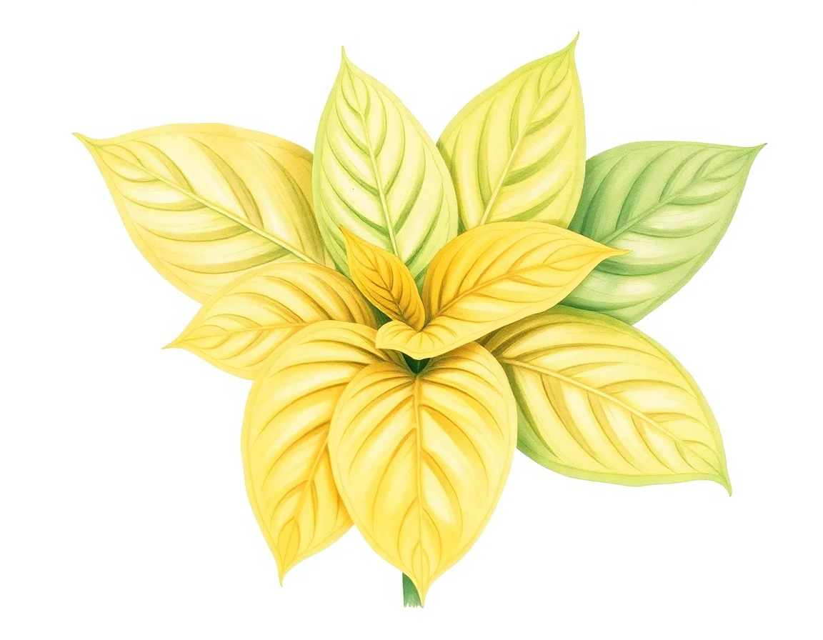 Watercolor illustration of Hosta 'Rosedale Shady Lady'