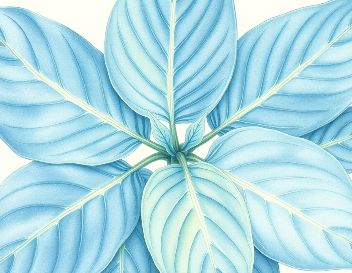 Watercolor illustration of Hosta 'Rough and Ready'