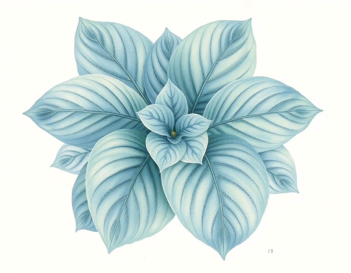 Watercolor illustration of Hosta 'Roy Klehm'