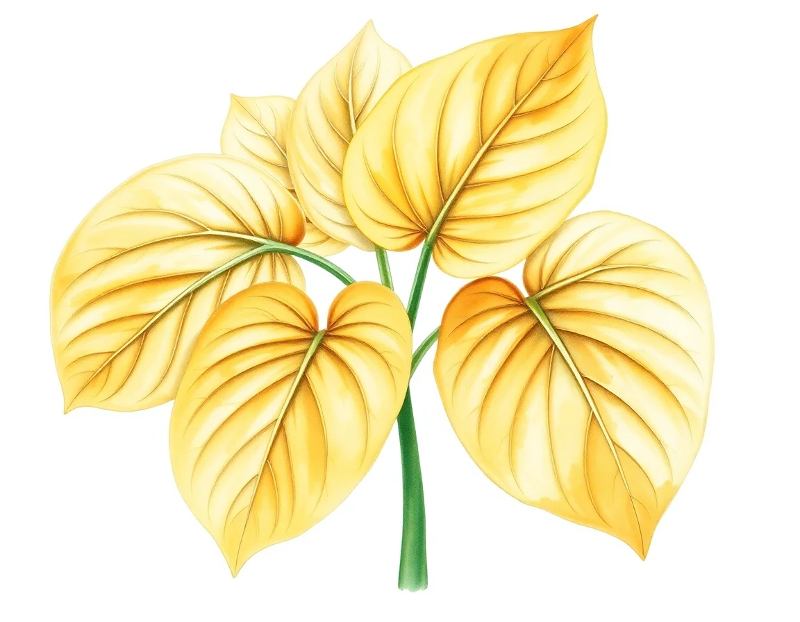 Watercolor illustration of Hosta 'Royal Empress'