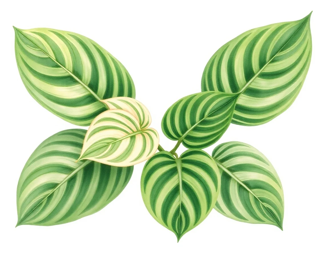 Watercolor illustration of Hosta 'Royal Rhubarb'