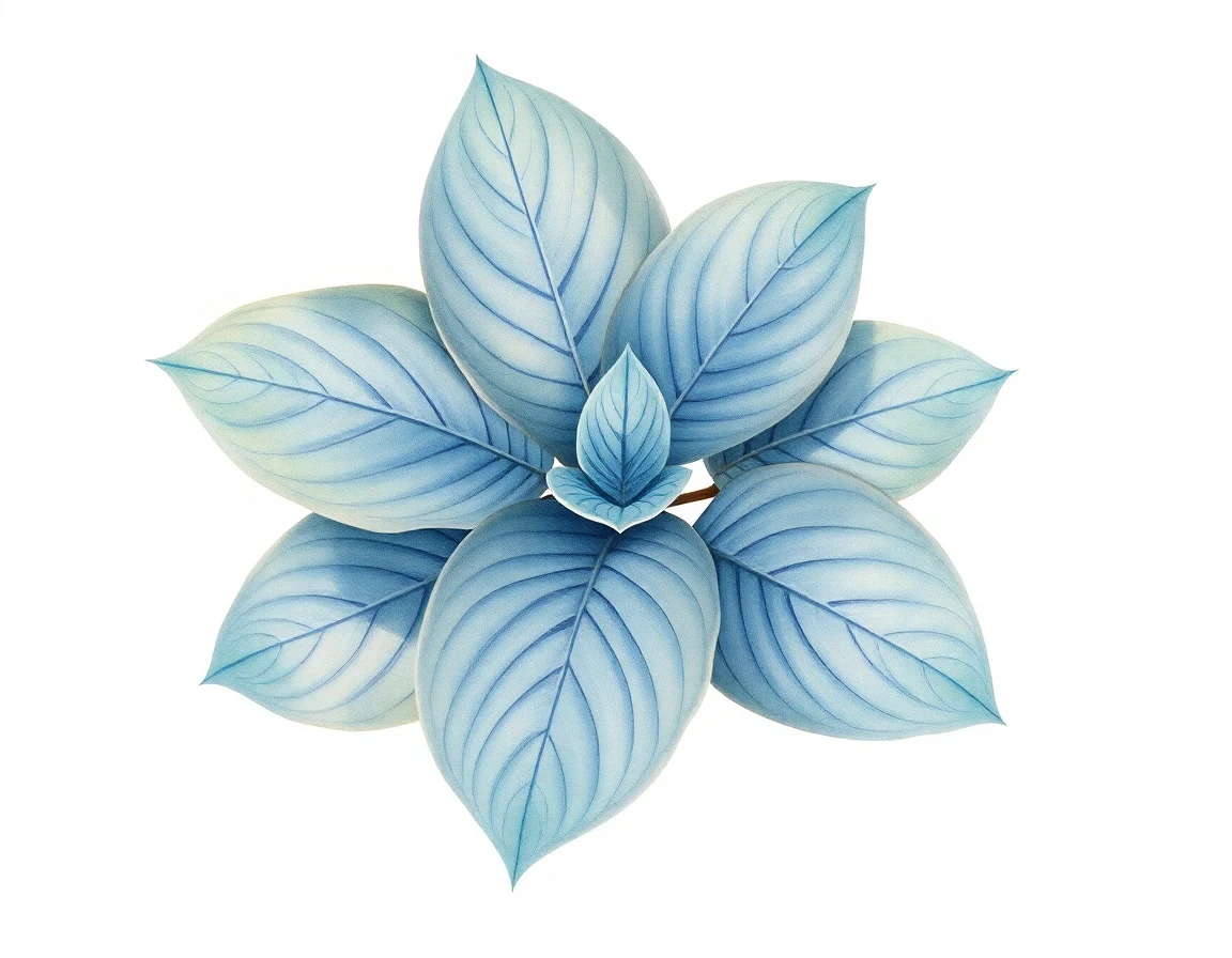 Watercolor illustration of Hosta 'Sabrina'