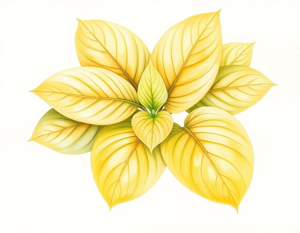 Watercolor illustration of Hosta 'Sagittarius'