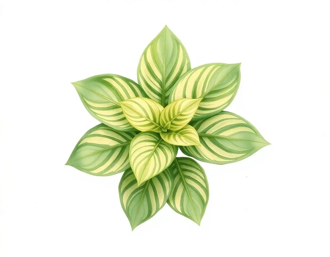 Watercolor illustration of Hosta 'Sailors' Warning'