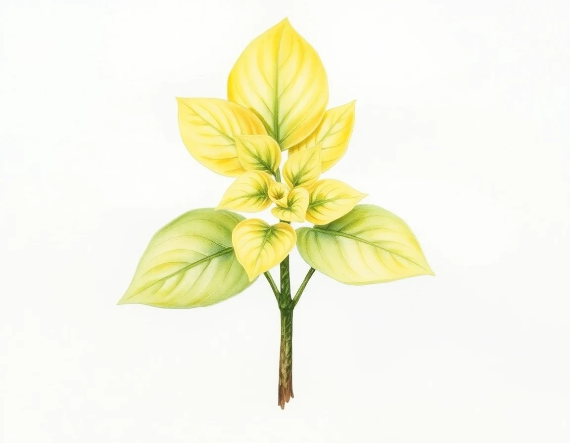 Watercolor illustration of Hosta 'Sally Hoffman'