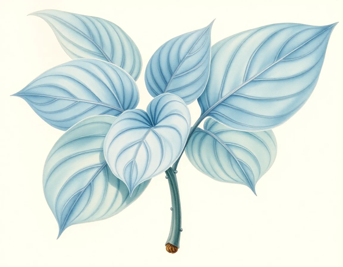 Watercolor illustration of Hosta 'Salsa'