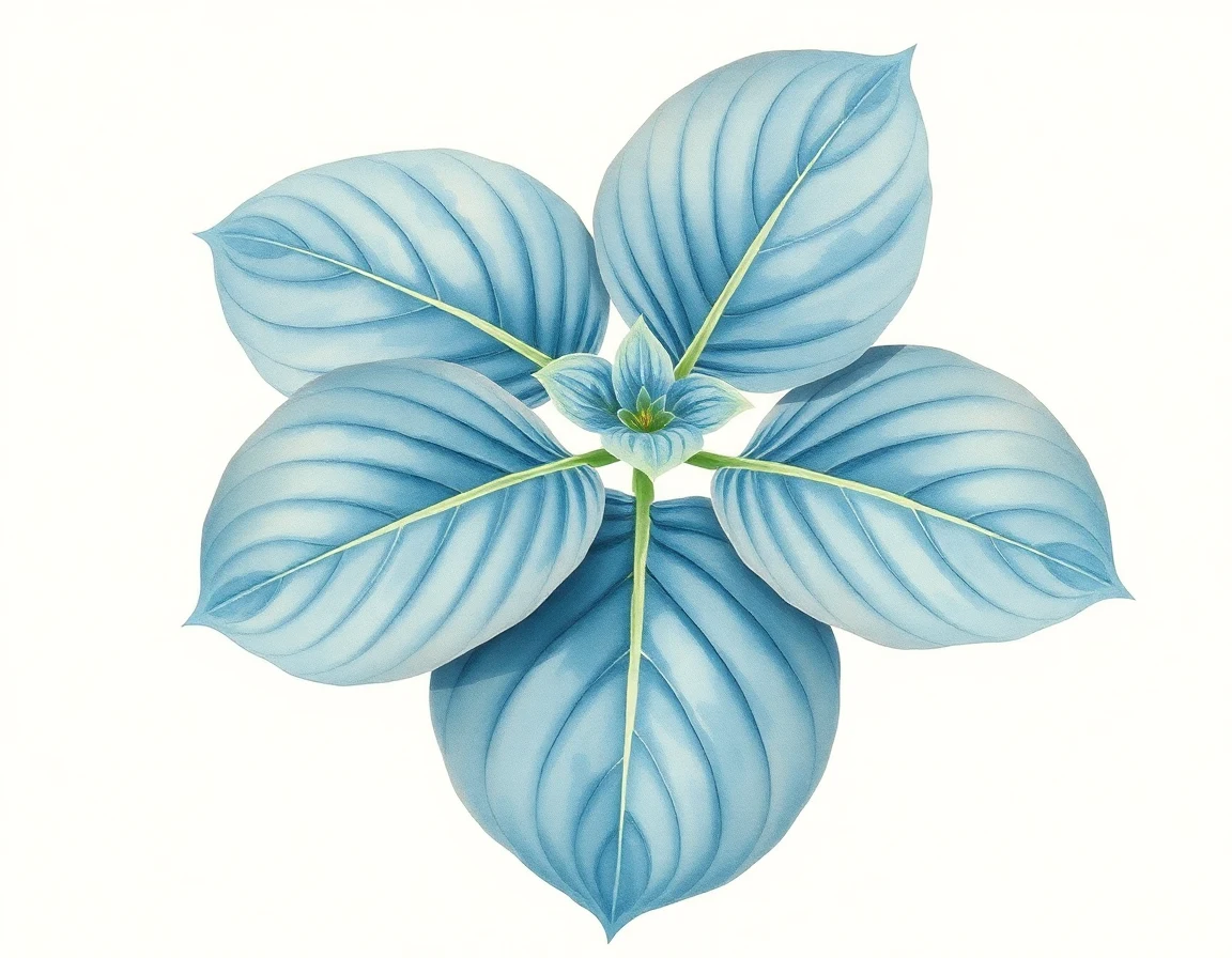 Watercolor illustration of Hosta 'Sam Hagerman'