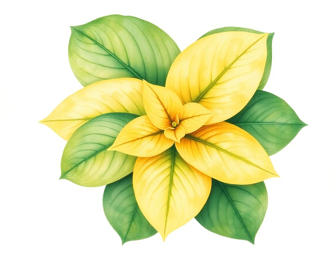 Watercolor illustration of Hosta 'Sara's Sensation'