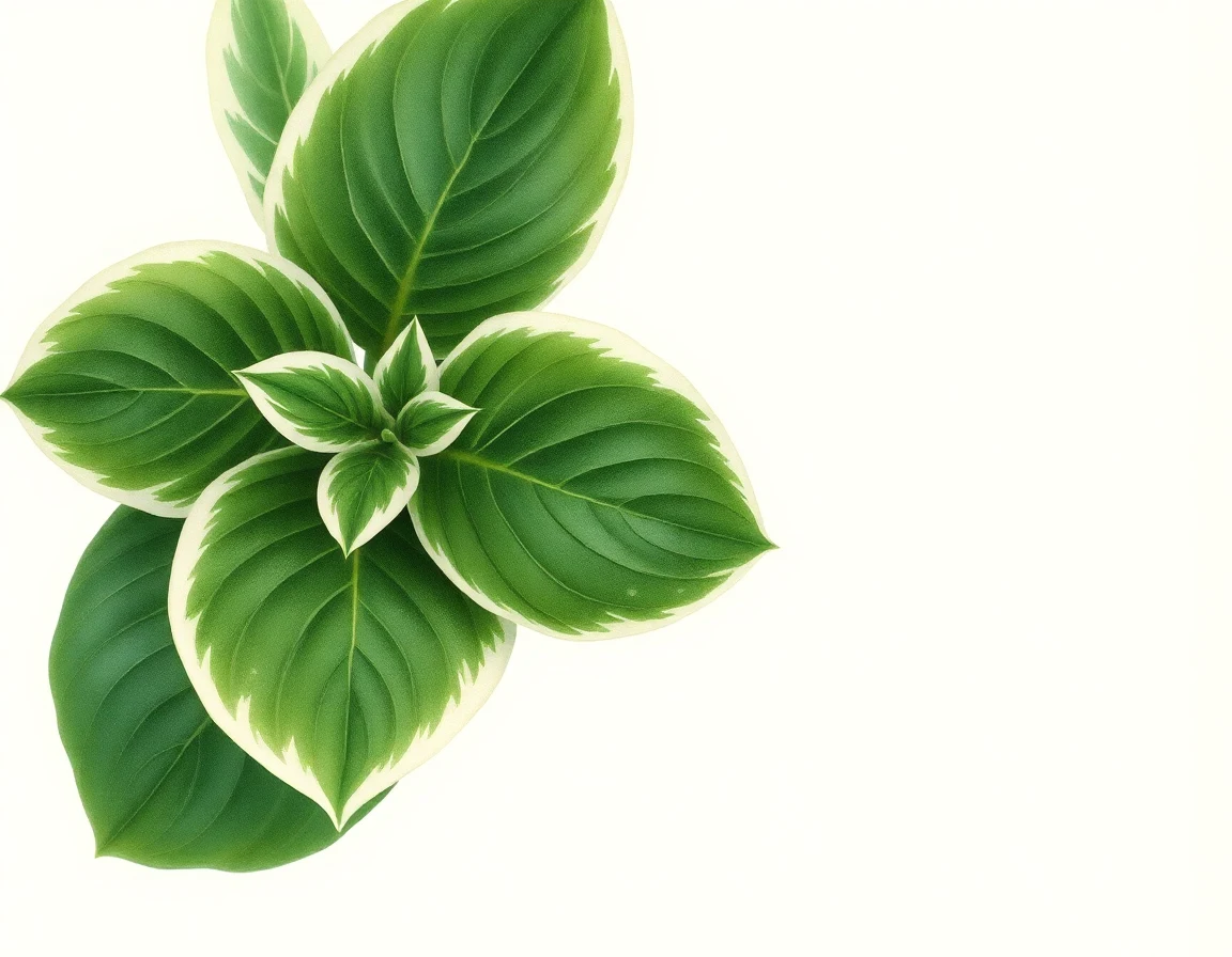 Watercolor illustration of Hosta 'Scooter'