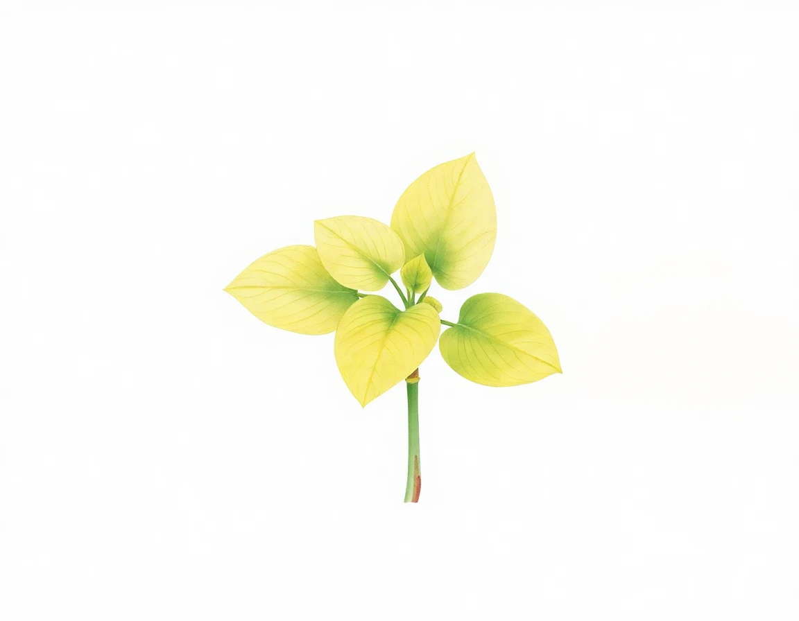 Watercolor illustration of Hosta 'Seneca'
