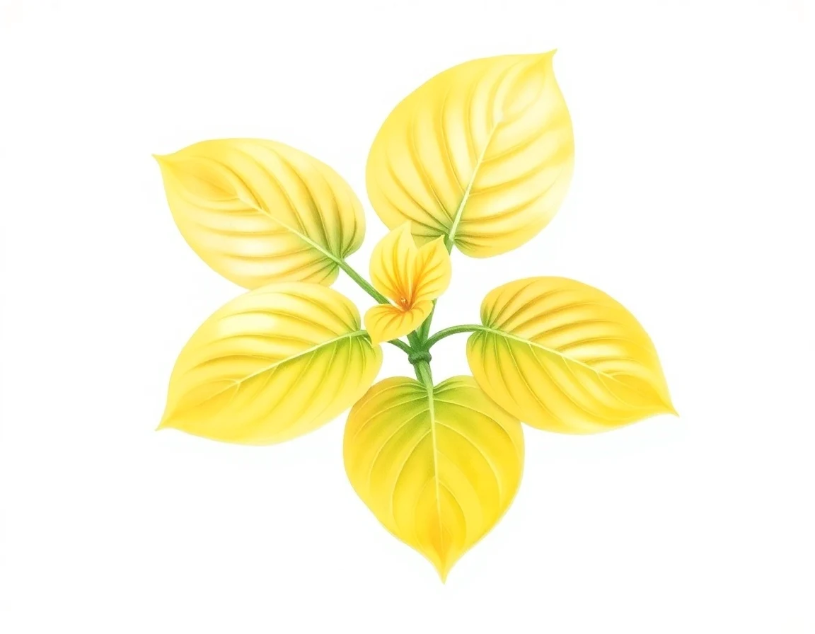 Watercolor illustration of Hosta 'Serene'