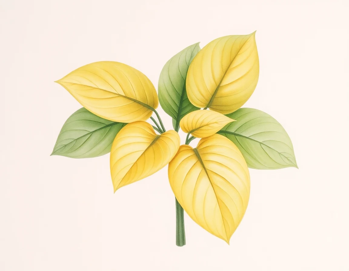 Watercolor illustration of Hosta 'Sergeant Pepper'