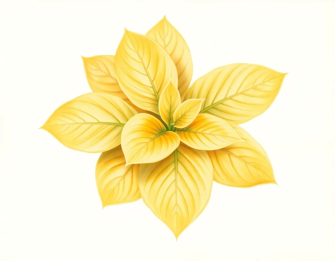 Watercolor illustration of Hosta 'Shade Master'