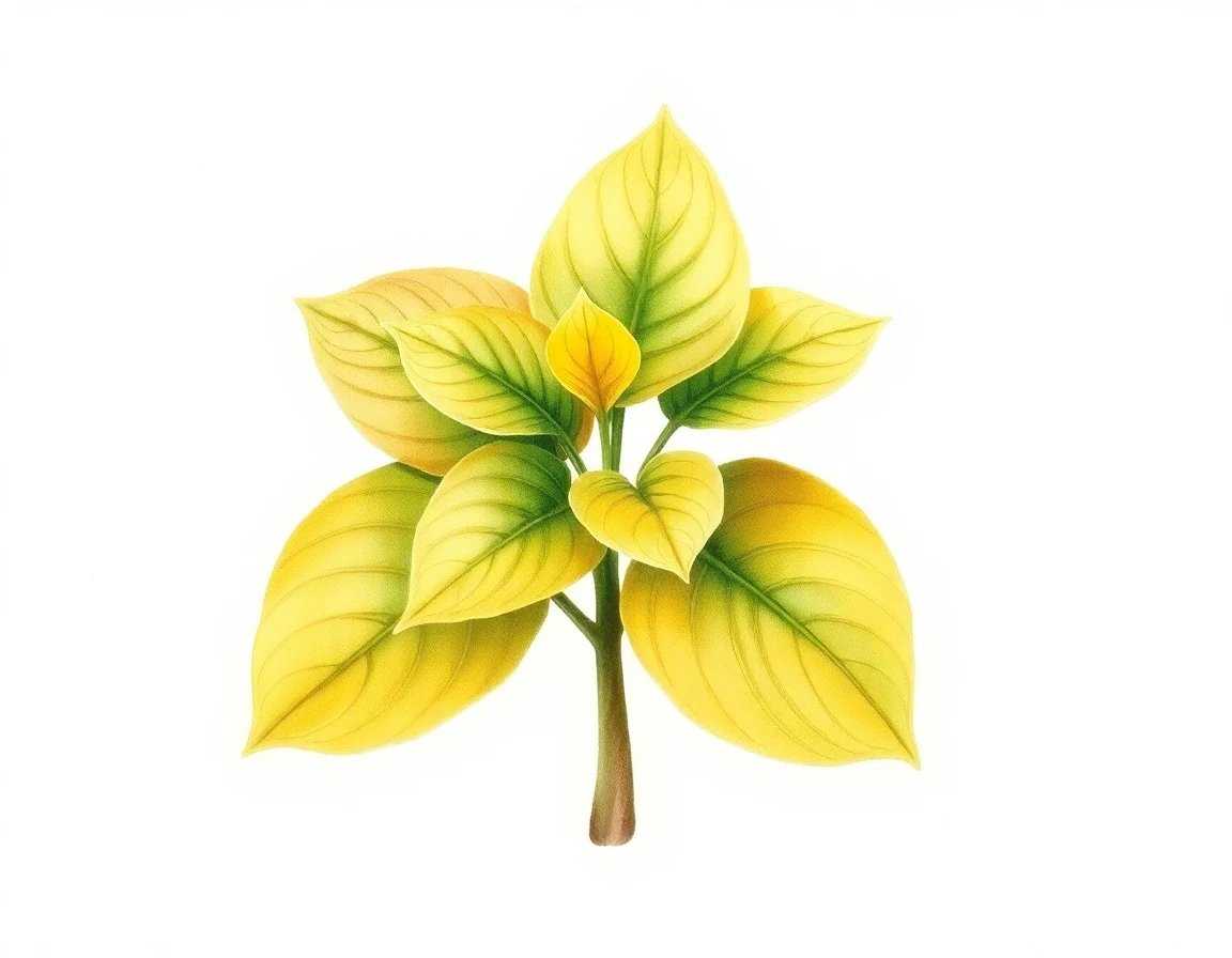 Watercolor illustration of Hosta 'Shelleys'