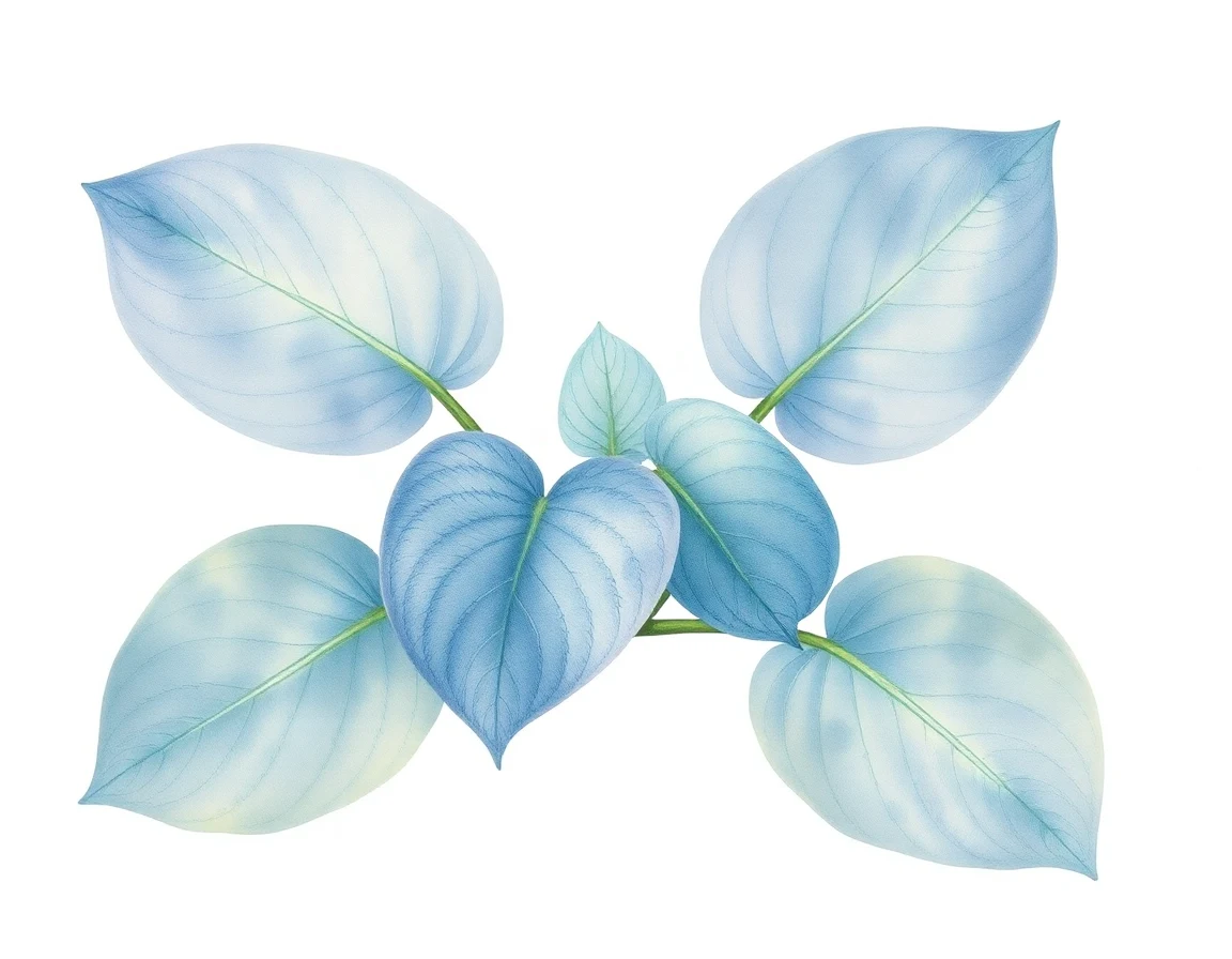 Watercolor illustration of Hosta 'Sherborne Profusion'