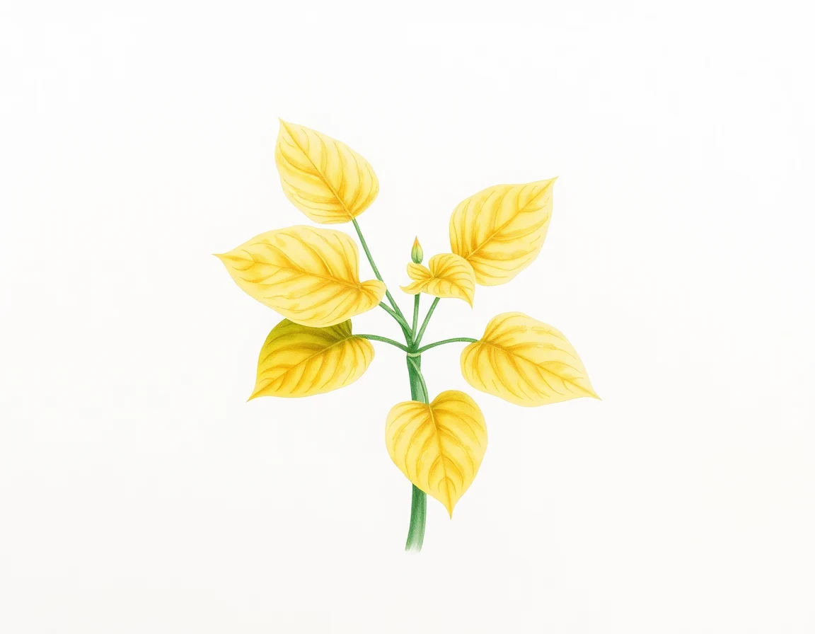 Watercolor illustration of Hosta 'Shiny Penny'