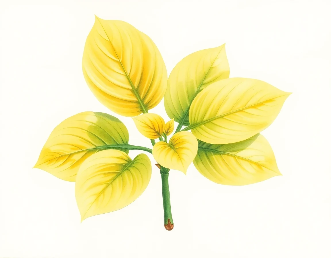 Watercolor illustration of Hosta 'Shirley'