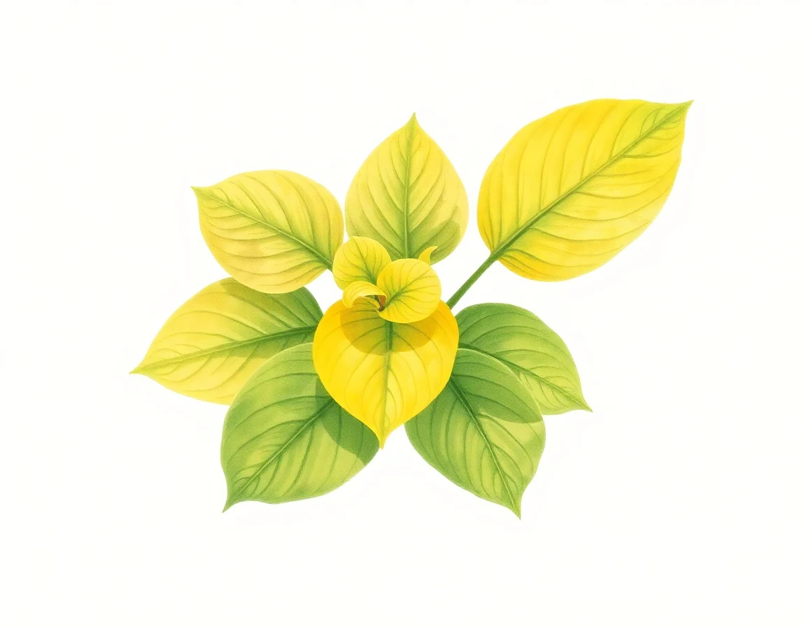 Watercolor illustration of Hosta 'Show Piece'