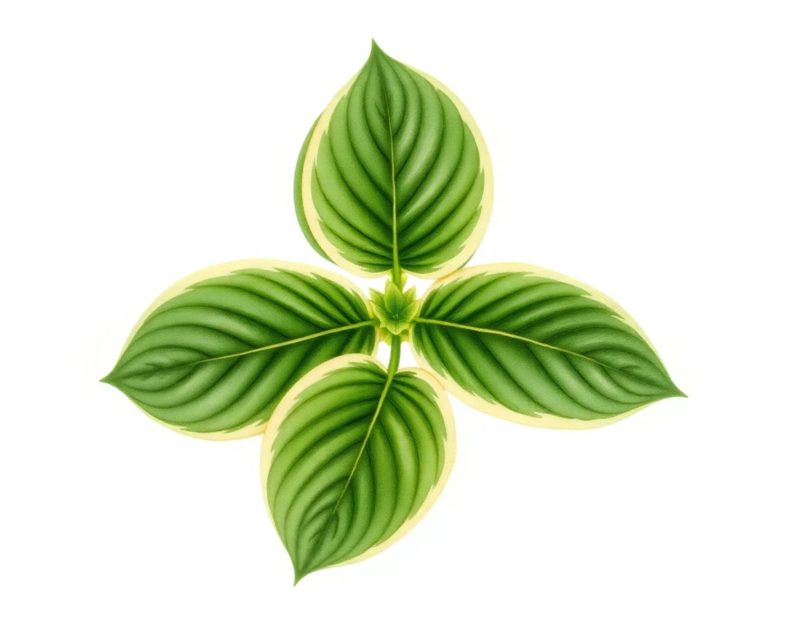 Watercolor illustration of Hosta 'Silver Spoon'