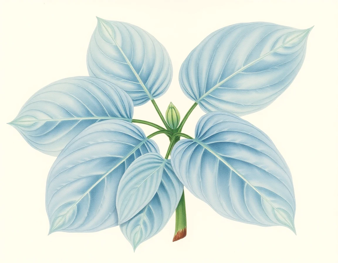Watercolor illustration of Hosta 'Simply Sharon'