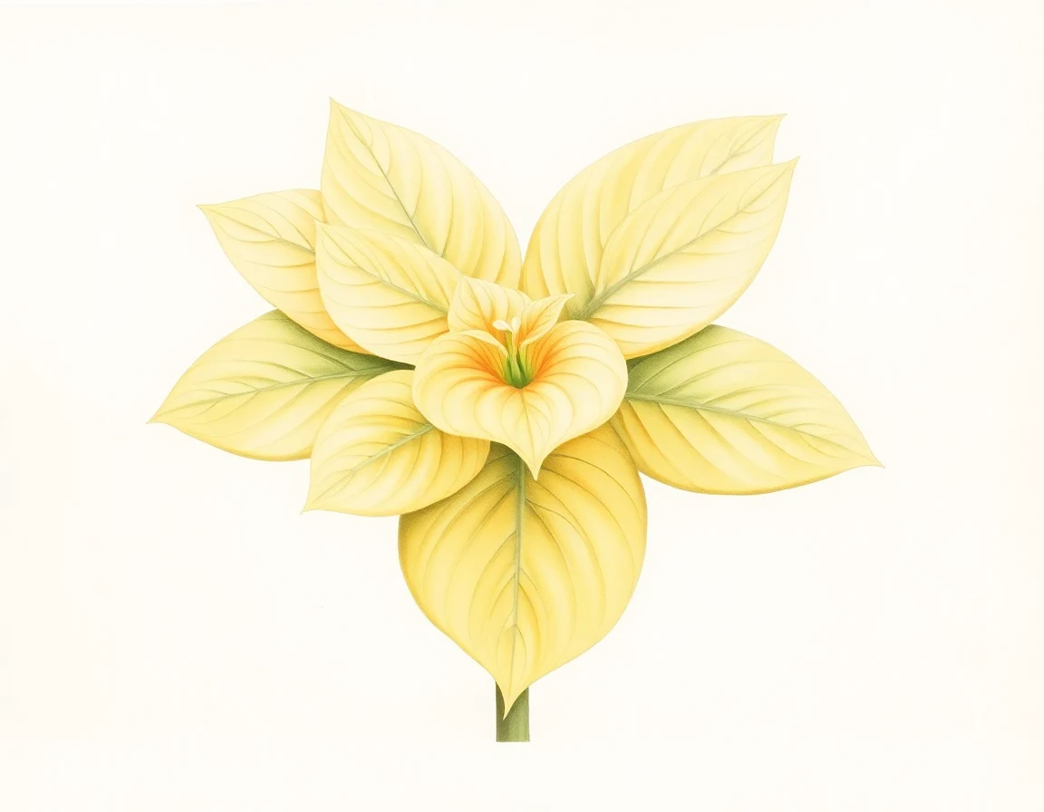 Watercolor illustration of Hosta 'Sir Adam'