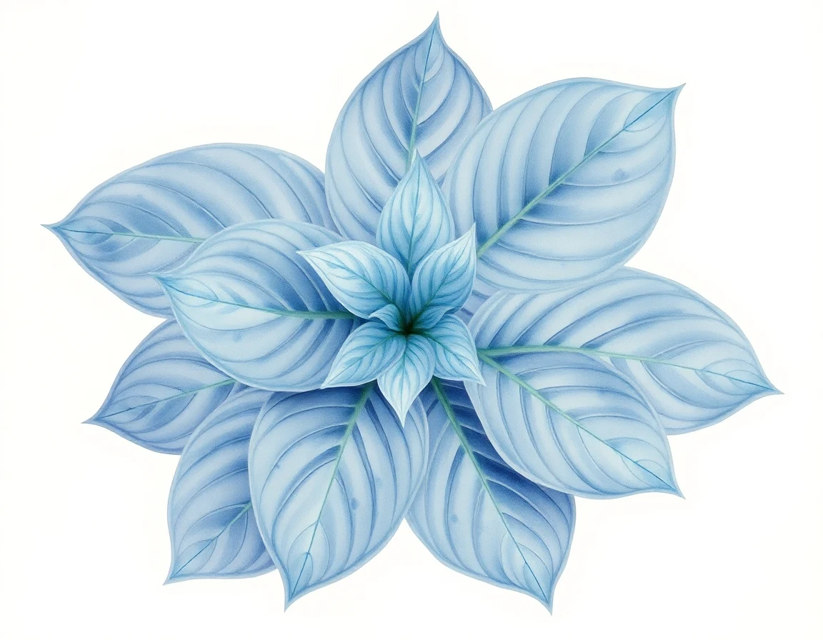 Watercolor illustration of Hosta 'Skookumchuck'