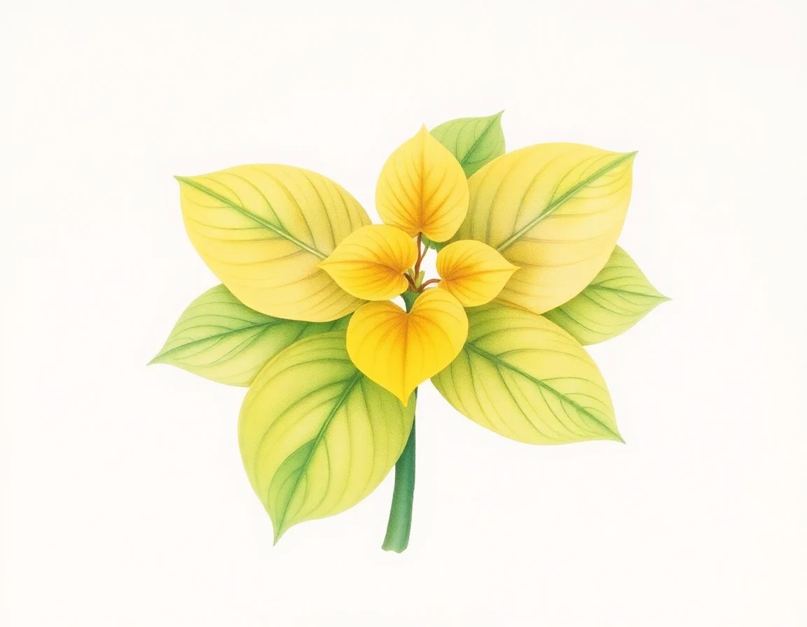 Watercolor illustration of Hosta 'Small Talk'