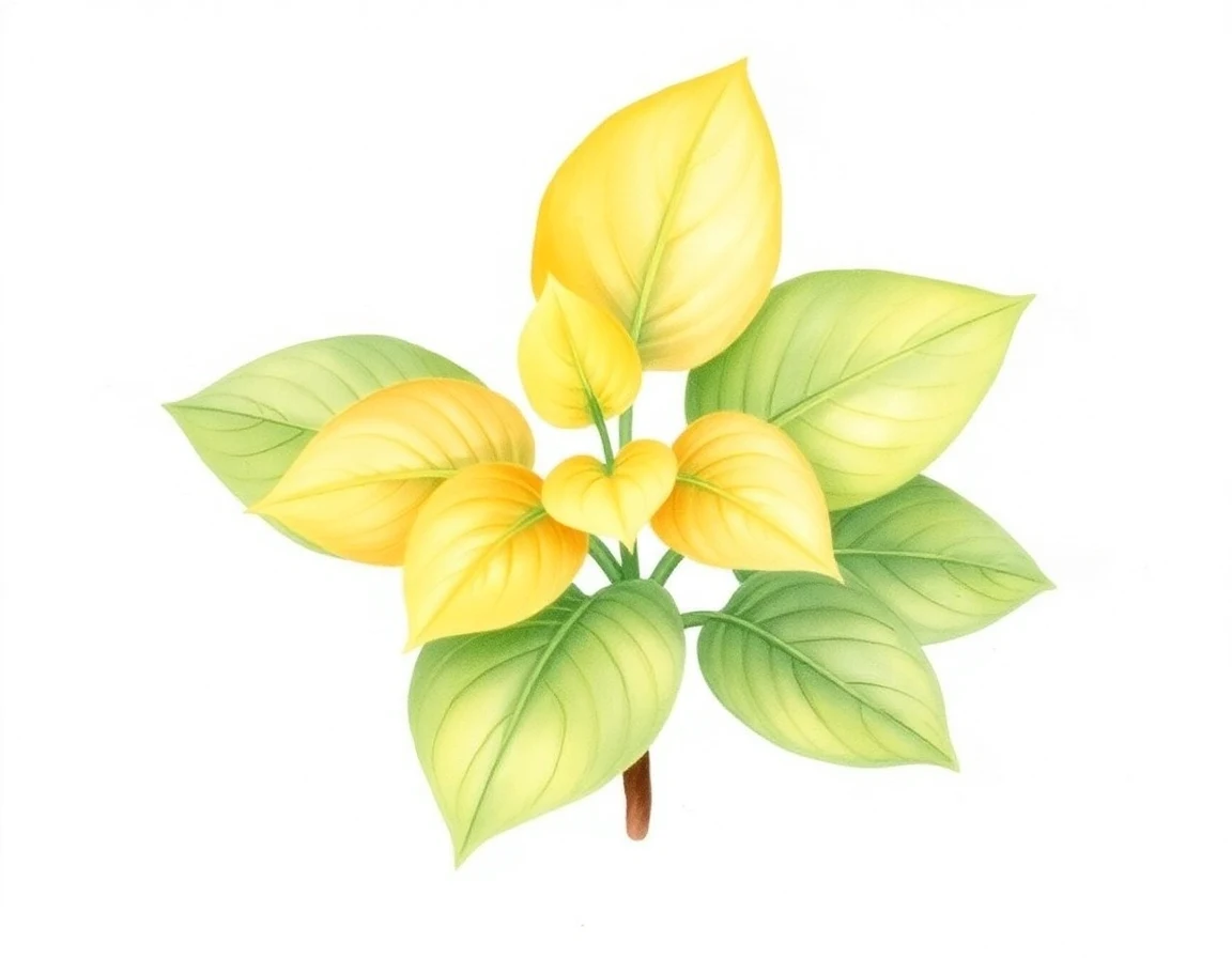 Watercolor illustration of Hosta 'Smiling Sailor'