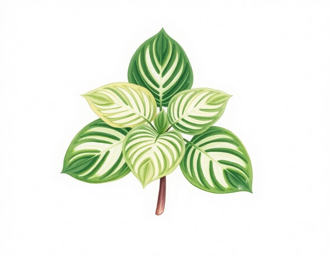 Watercolor illustration of Hosta 'Spartan Arrow'