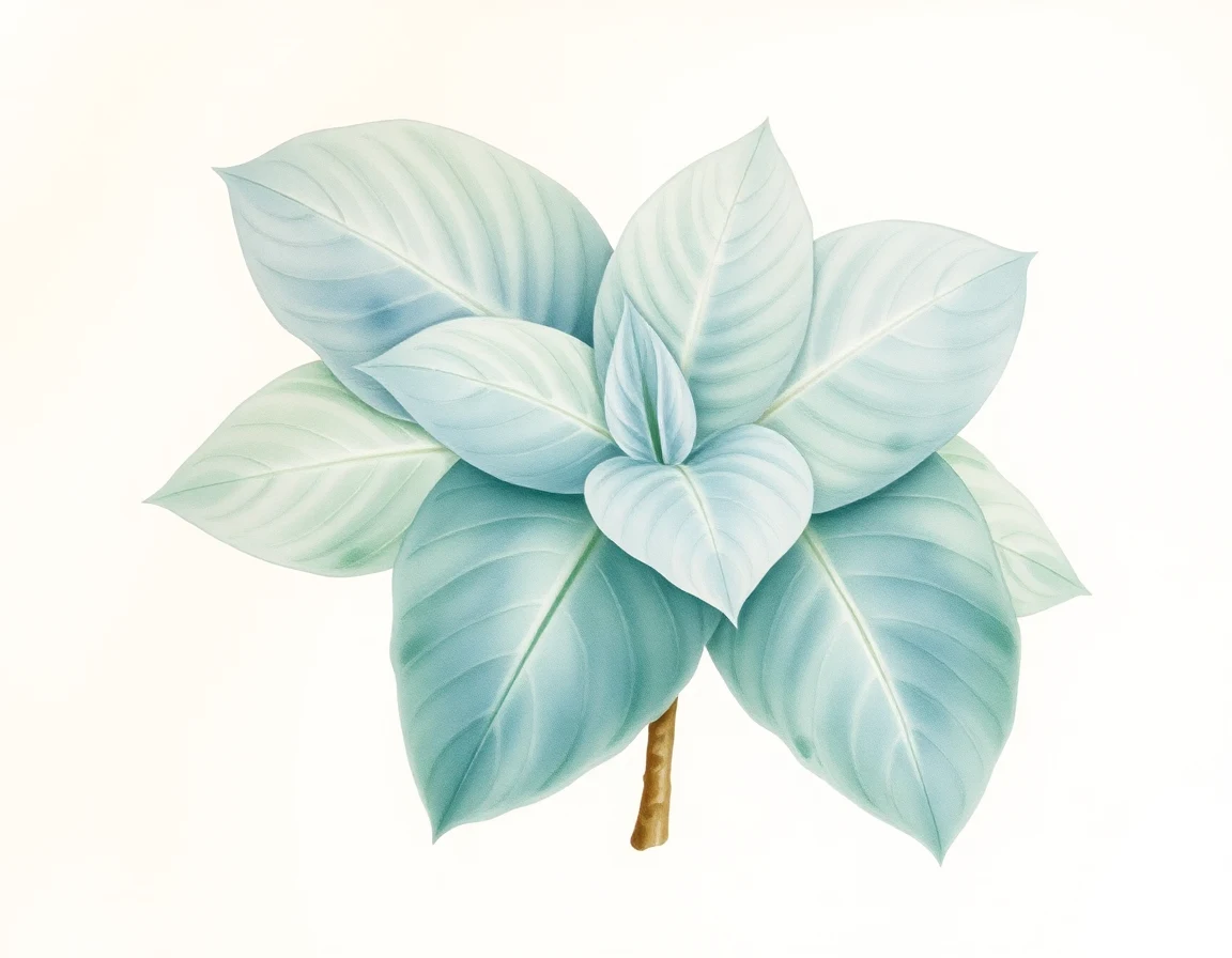 Watercolor illustration of Hosta 'Spring Fling'