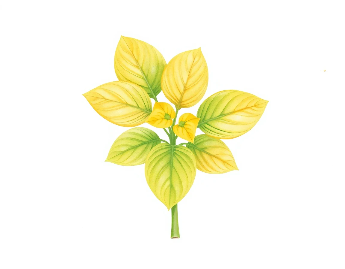 Watercolor illustration of Hosta 'Spring Sensation'