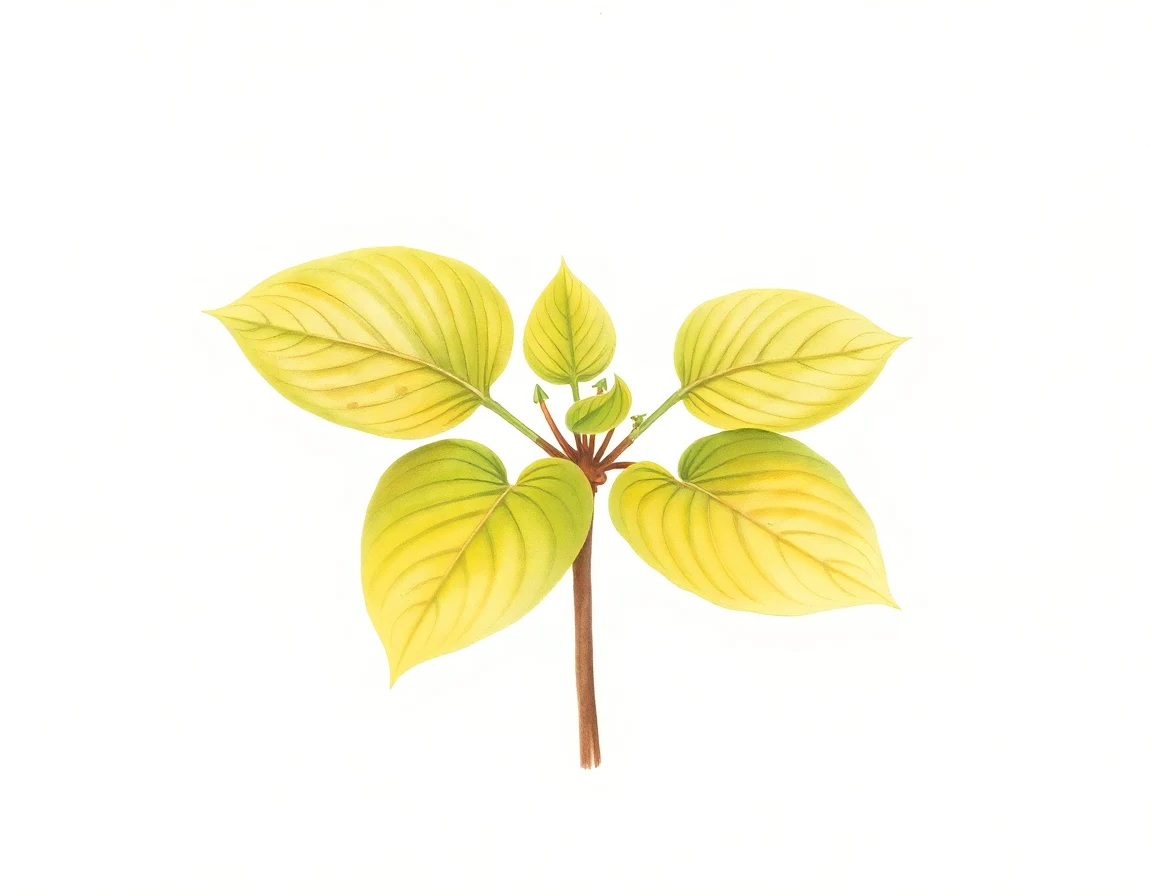 Watercolor illustration of Hosta 'Sprite'
